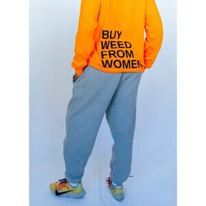 BWFW | Orange, Long Sleeve, Buy Weed From Women T-shirt
